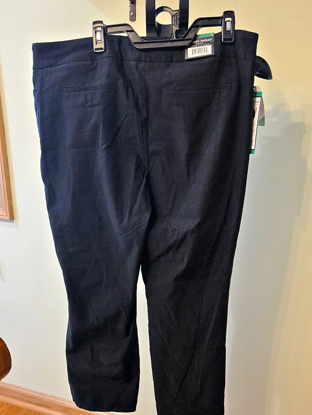 Hilary Radley Pull-On Ankle Pant with Built-In Tummy Control Panel Black XL